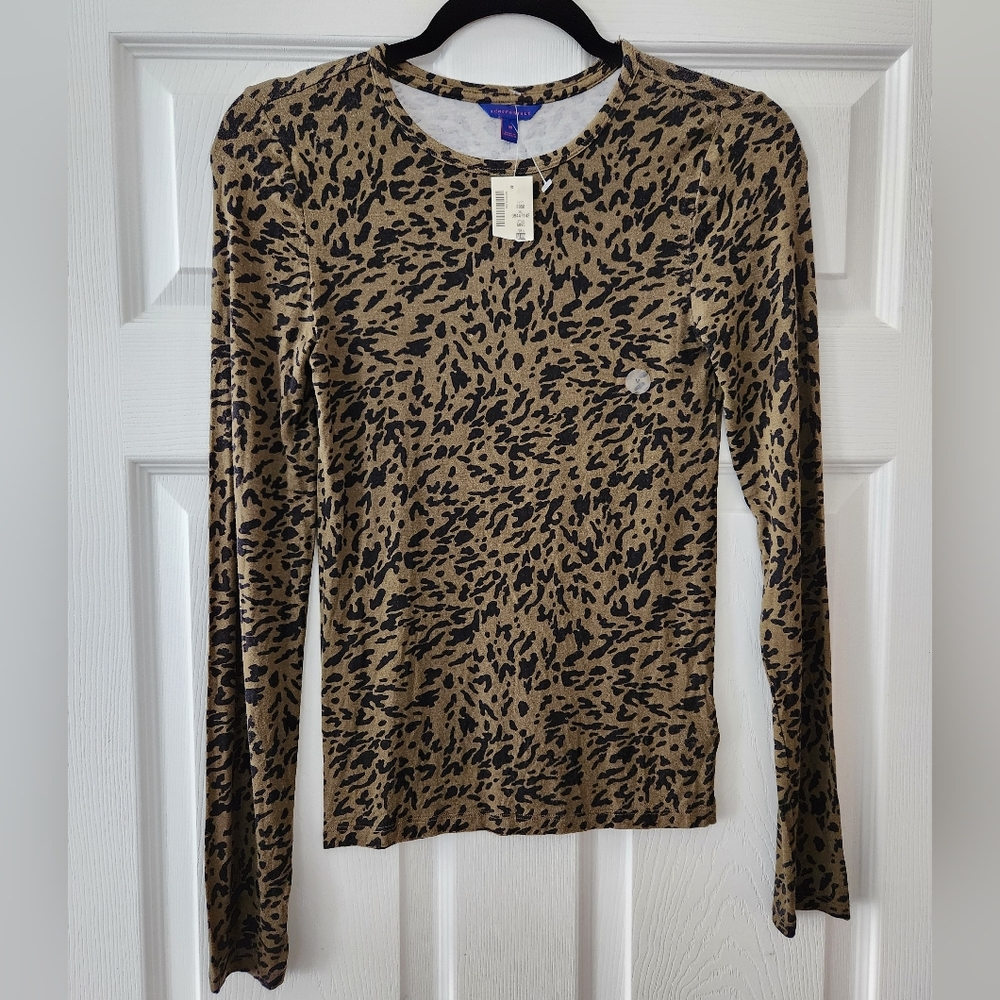 NWT Aeropostale Animal Print Longsleeve Olive Green & Black - Picture 2 of 4